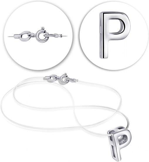 Колье на леске из серебра