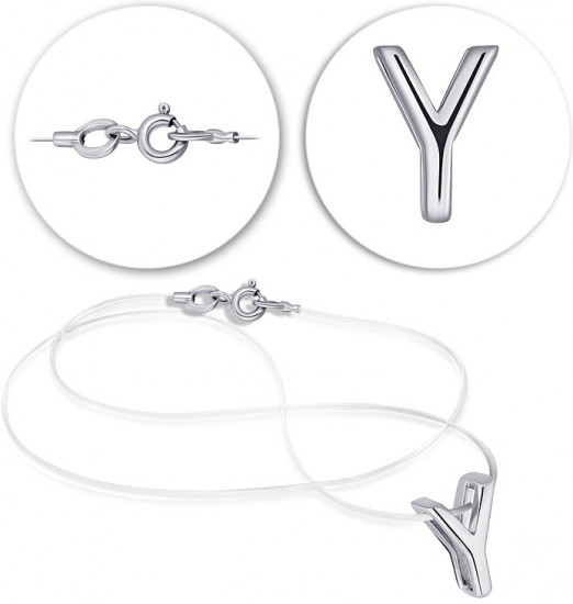 Колье на леске из серебра