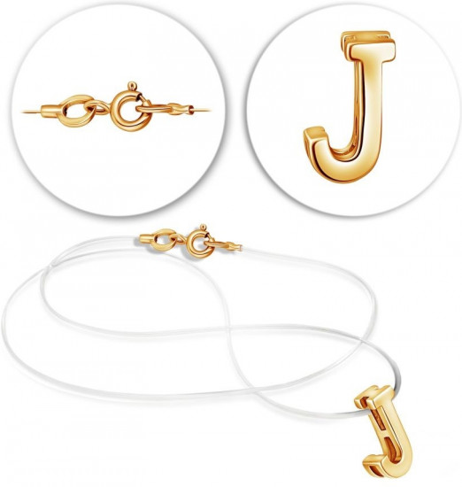 Колье на леске из серебра