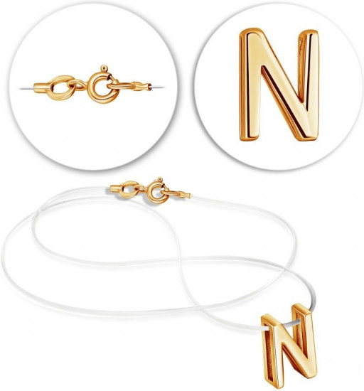 Колье на леске из серебра