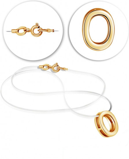 Колье на леске из серебра