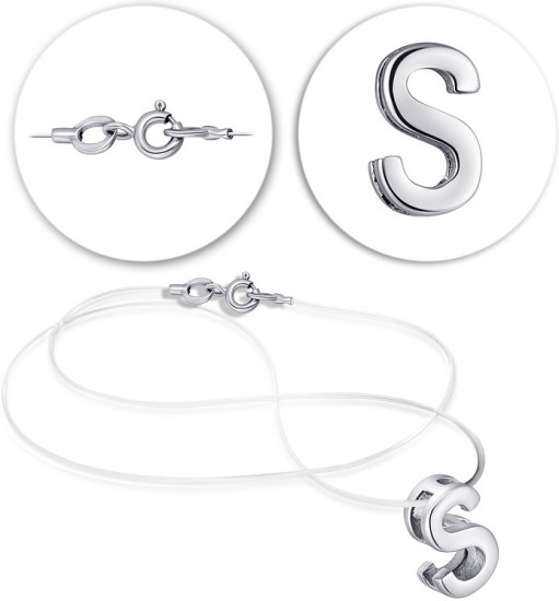 Колье на леске из серебра