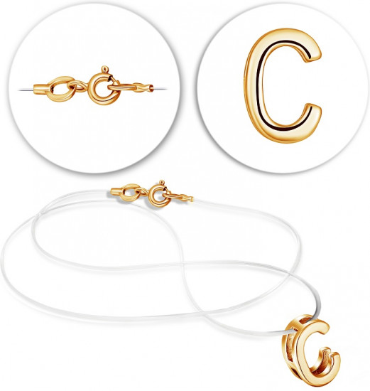 Колье на леске из серебра