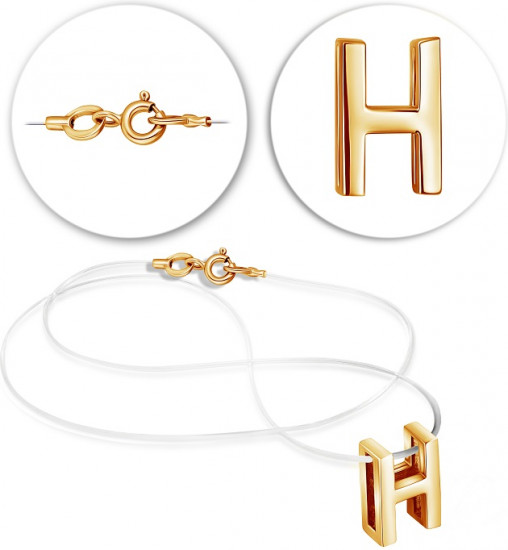 Колье на леске из серебра