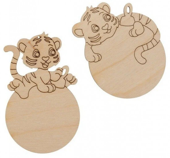 Набор заготовок для декорирования «Тигрята на шарах»
