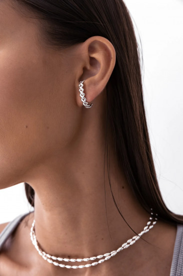 Серьги-дуги из серебра