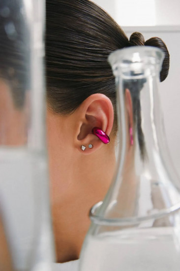 Серьга-кафф из серебра