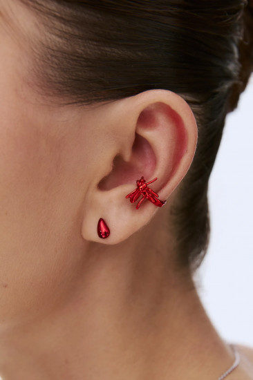 Моносерьга-пусет из серебра