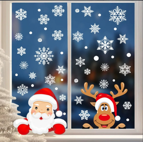 Новогодние наклейки на окна «Зимняя сказка»