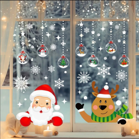 Новогодние наклейки на окна «Зимняя сказка»