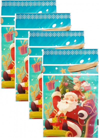 Набор пакетов новогодних с завязками