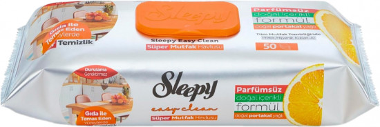 Влажные салфетки для кухонных поверхностей с натуральным маслом апельсина