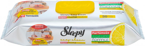 Влажные салфетки для кухонных поверхностей с натуральным маслом лимона