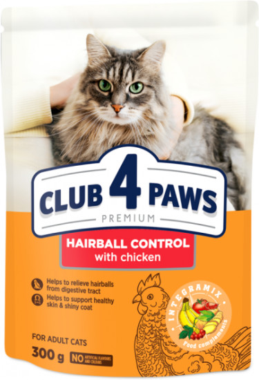 Сухой корм для кошек с эффектом выведения шерсти из пищеварительной системы с курицей