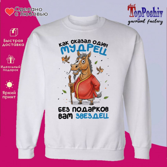 Свитшот с принтом «Как сказал один мудрец»