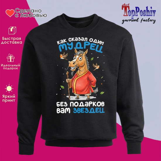 Свитшот с принтом «Как сказал один мудрец»