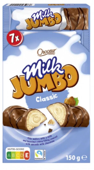 Набор батончиков шоколадных с молочно-кремовой начинкой «Milk Jumbo Classic»