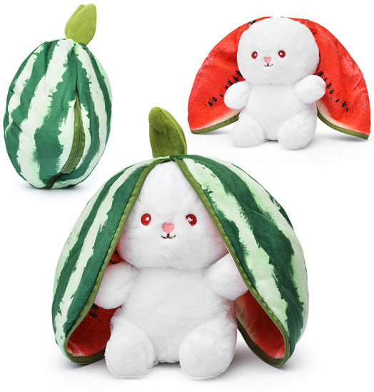 Игрушка мягкая «Заяц арбузик»
