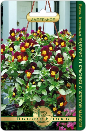 Семена виолы «Эндурио F1 Красный с жёлтой маской»