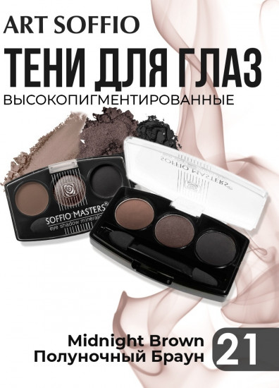 Тени прессованные, оттенок 21 Midnight Brown