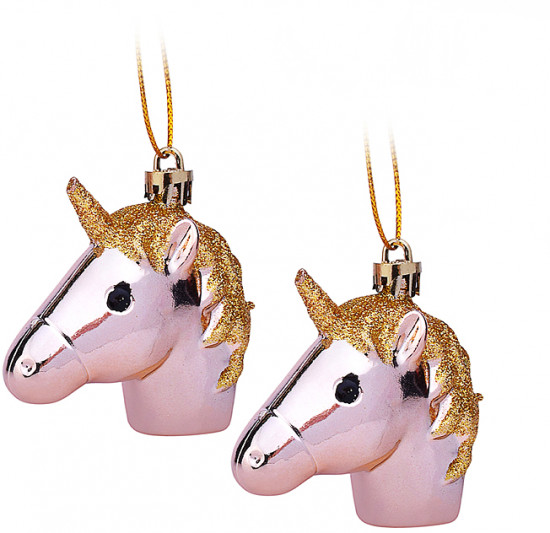 Набор новогодних украшений «Голова единорога»
