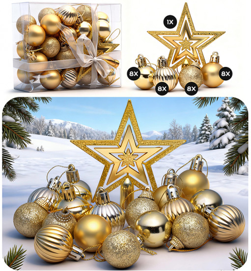 Набор новогодних украшений «Золотое время»