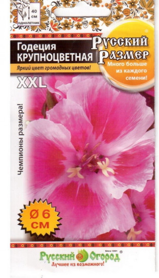 Семена годеции крупноцветковой «Русский размер»