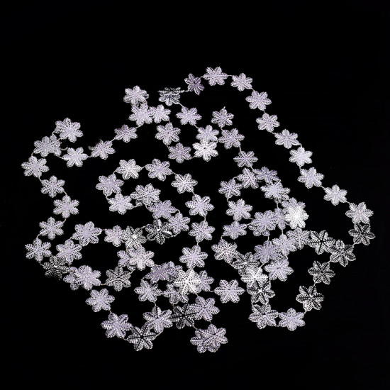 Украшение новогоднее «Бусы снежинки»