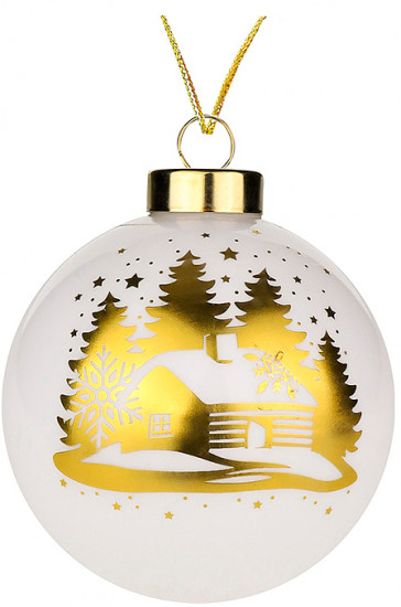 Шар елочный «Золотистая опушка»