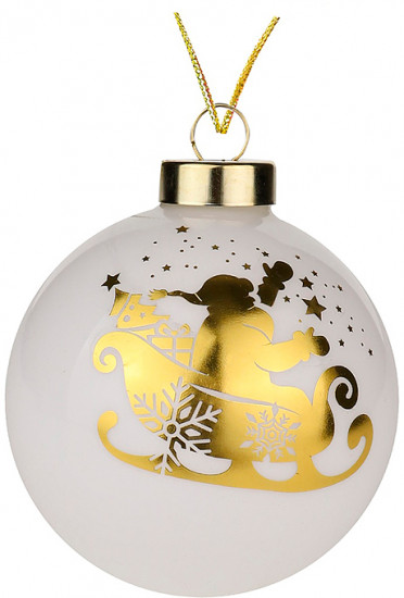 Шар елочный «Золотистые сани»