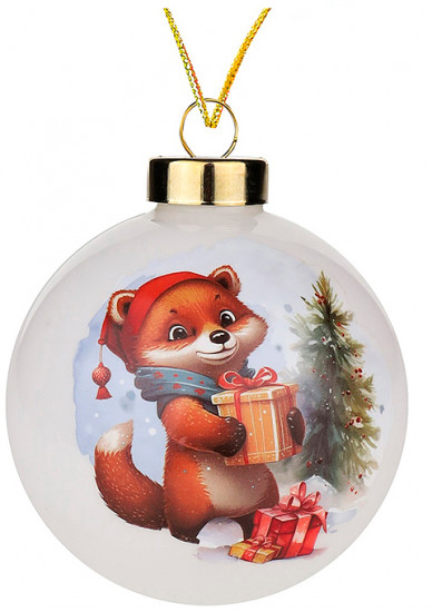 Шар елочный «Новогодний лисенок»