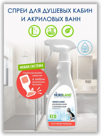 Средство для чистки душевых кабин и акриловых ванн