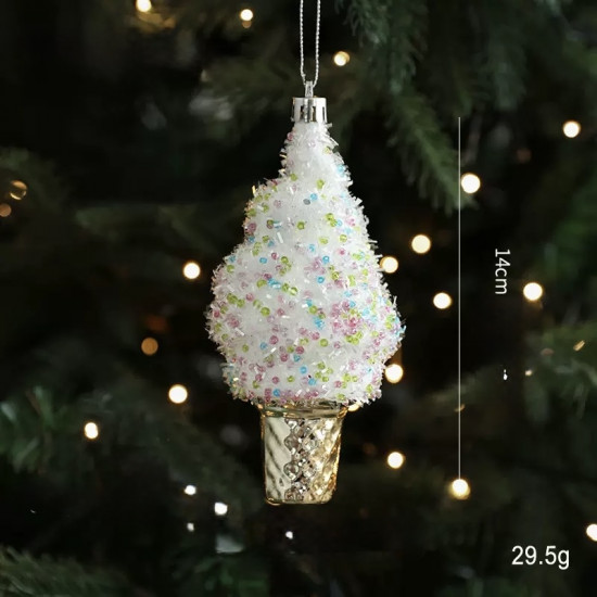 Ёлочная игрушка «Мороженое в рожке»
