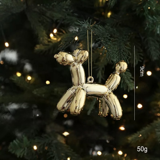 Ёлочная игрушка «Собачка из шариков»