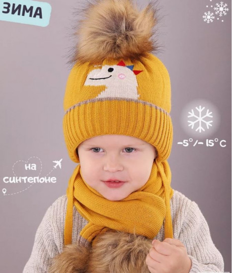 Комплект шапка и шарф детский