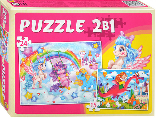 Макси-пазл «Единороги и принцесса №1»