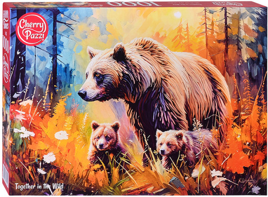 Пазл «Медведица с медвежатами»