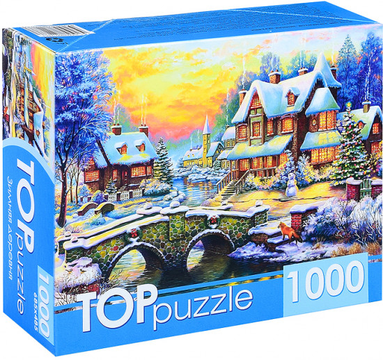 Пазл «Зимняя деревня»