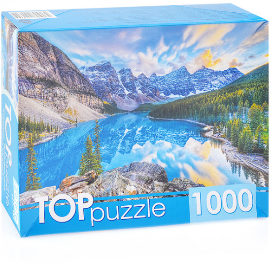 Пазл «Канада. Рассвет над озером Морейн»