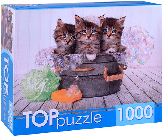 Пазл «Три голубоглазых котёнка»