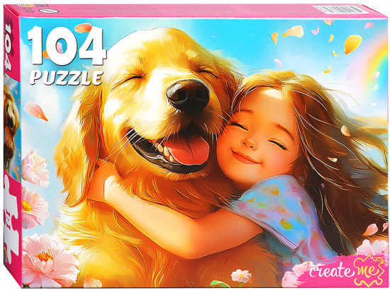Пазл «Девочка с любимой собакой»