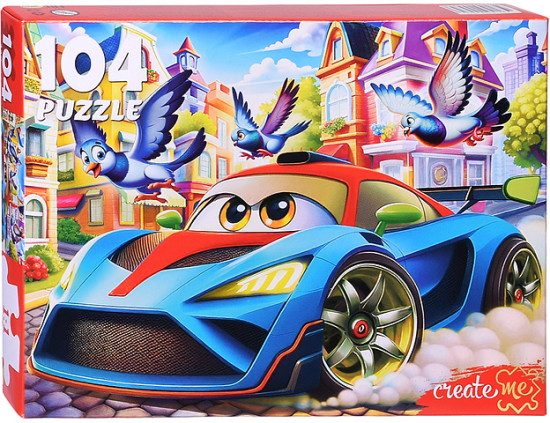 Пазл «Крутая синяя машинка»