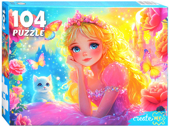 Пазл «Принцесса в розовом платье»