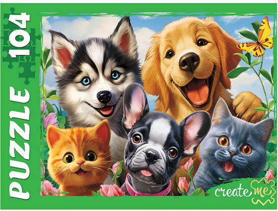 Пазл «Селфи четвероногих друзей»