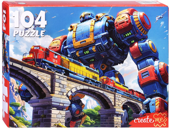 Пазл «Трансформер и поезд»