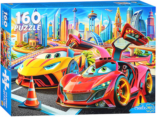 Пазл «Две модные машинки»