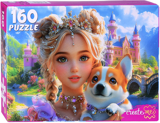 Пазл «Портрет принцессы с корги»