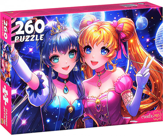 Пазл «Аниме – девушки на дискотеке»