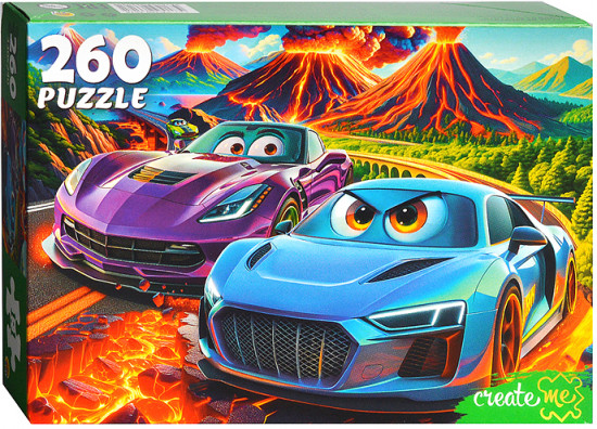 Пазл «Гонки на вулканах»