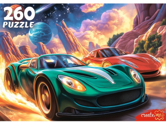 Пазл «Крутые машине в космосе»